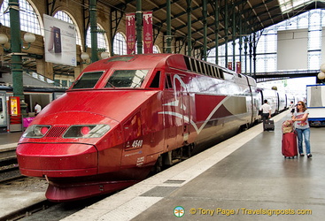 Red Thalys train